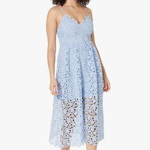 ASTR The Label Periwinkle Lace Midi Dress